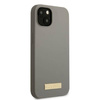 Original Case IPHONE 13 Guess Hard Case Silicone Logo Plate MagSafe (GUHMP13MSPLG) gray