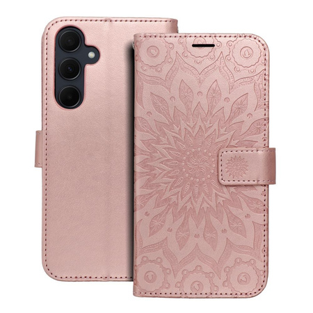 Kabura MEZZO Book do SAMSUNG A35 5G mandala złoty róż