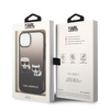 Oryginalne Etui IPHONE 14 PLUS Karl Lagerfeld Hardcase Gradient Ikonik Karl & Choupette (KLHCP14MTGKCK) czarne