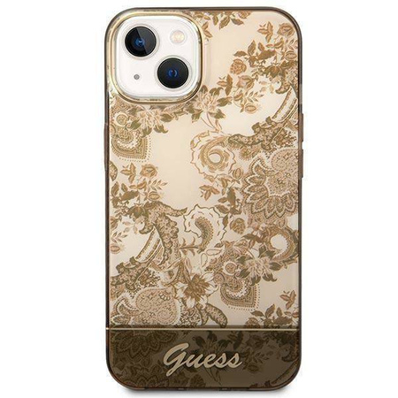 Guess Porcelain Collection - Etui iPhone 14 Plus (ochre)