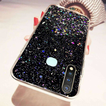 Case IPHONE 14 Sequins Glue Glitter Case black