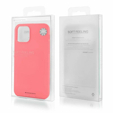 Schutzhülle IPHONE 14 Mattes Silikon Mercury Soft Jelly hell-pink