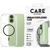CARE by PanzerGlass Flagship Urban Explorer Case w. Black MagSafe for iPhone 17 - Transparent