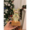 Lampka nocna LED 3D Miś Art Deco stojący L3GFBD