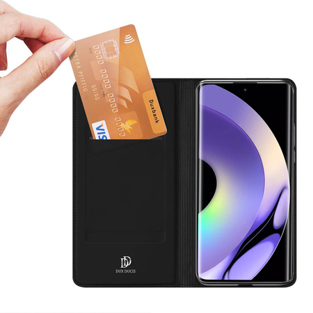 Dux Ducis Skin Pro Hülle für Realme 10 Pro+ Flip Cover Card Wallet Stand schwarz