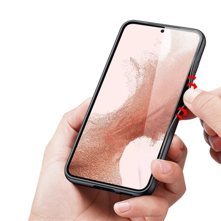 Dux Ducis Fino Hülle Samsung Galaxy S23+ Hülle mit Silikonrahmen grau