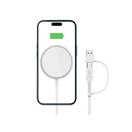 TECH-PROTECT QI15W-A44 MAGNETIC MAGSAFE WIRELESS CHARGER WHITE