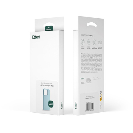 Nakładka Etteri Silicone Mag case do iPhone 17 Pro Max jasnoniebieska