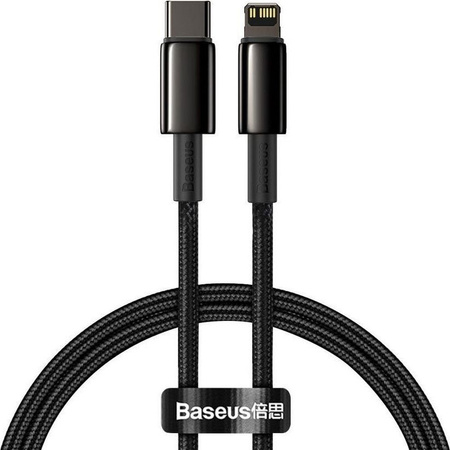 Baseus kabel USB Typ C - Lightning szybkie ładowanie Power Delivery 20 W 2 m czarny (CATLWJ-A01)