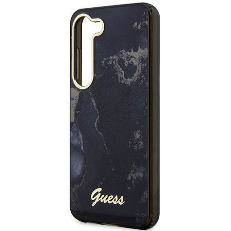 Guess GUHCS23MHTMRSK S23+ S916 schwarz/schwarzer Hartschalenkoffer Golden Marble Collection