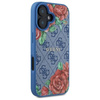 Original Case IPHONE 16 Guess Hardcase 4G Flowers Print MagSafe (GUHMP16SP4ROPEMCB) blue