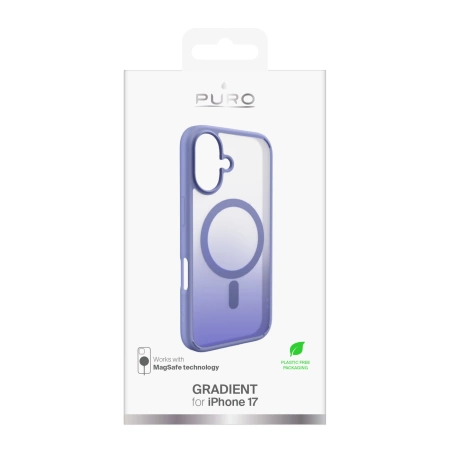 Etui Puro Gradient TPU kompatybilne z MagSafe na iPhone 17 - różowe