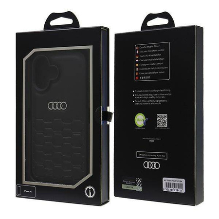 Audi nakładka Synthetic Leather do iPhone 16 6.1" czarna