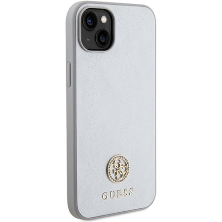 Guess GUHCP15MPS4DGPS iPhone 15 Plus 6,7" Silber/Silber Hardcase Strass Metall Logo