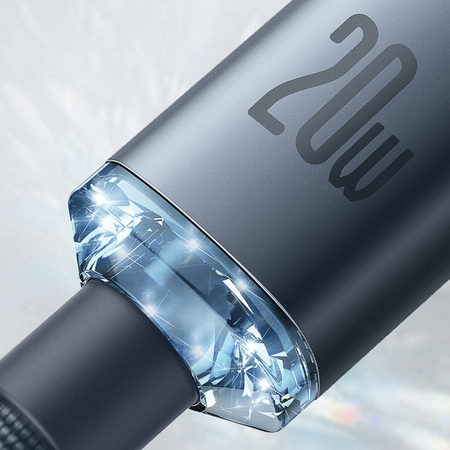 Baseus Crystal Shine Series Fast Charging Data Cable Type-C to iP 20W 1.2m Blue
