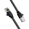 Ugreen płaski kabel przewód internetowy sieciowy Ethernet patchcord RJ45 Cat 6 UTP 1000 Mbps 1 m czarny (NW101 50184)