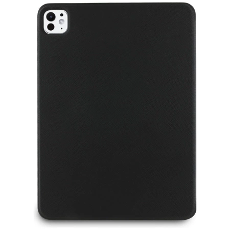Karl Lagerfeld Saffiano Magnetische Karl &amp; Choupette iPad Pro 11&quot; 2024 Buchcover-Hülle - Schwarz