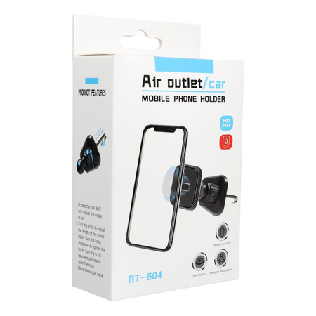 Uchwyt samochodowy Air Magnet RT-604 do kratki wlotu czarny