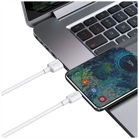 Kabel USAMS US-SJ603 U84 3A USB-C do     USB-A 3m biały