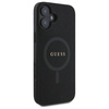 Original Case IPHONE 16 Guess Hardcase Saffiano Classic Logo MagSafe (GUHMP16SPSAHMCK) black