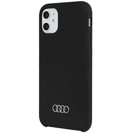 Audi Silikonhülle iPhone 11 / Xr 6,1&quot; schwarz/schwarz Hardcase AU-LSRIP11-Q3/D1-BK