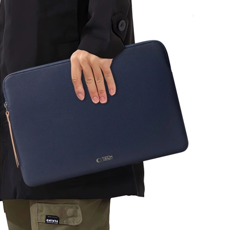 Tech-Protect Fleece Laptop Bag 13-14&quot; - Blue