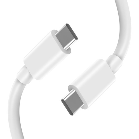 TECH-PROTECT NC45W-GAN 2-PORT NETWORK CHARGER PD45W + TYPE-C CABLE WHITE