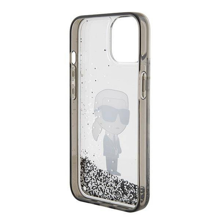 Karl Lagerfeld nakładka do iPhone 15 6,1" KLHCP15SLKKNSK transparentna hardcase Liquid Glitter Ikonik