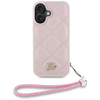 Original Case IPHONE 16 Karl Lagerfeld Quilted Initial Logo & Chain Strap pink
