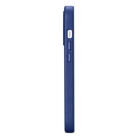 iCarer Case Leather genuine leather case for iPhone 14 Pro Max blau (WMI14220708-BU) (MagSafe compatible)