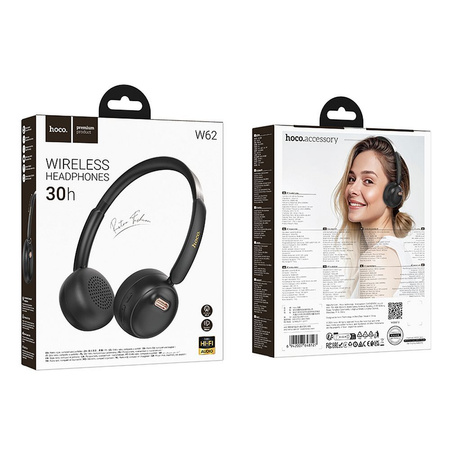 HOCO słuchawki bezprzewodowe bluetooth nagłowne W62 czarne
