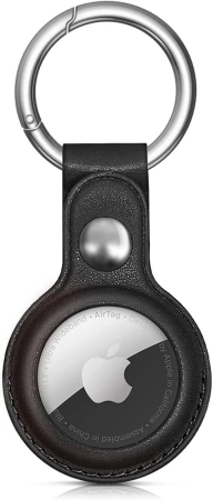 Apple AirTag PU Lederhülle - Schwarz