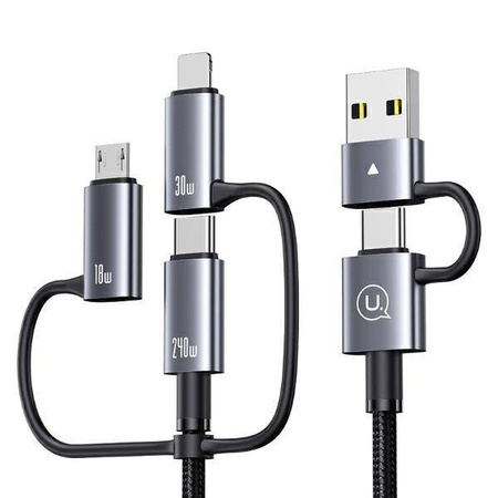 USAMS Kabel 240W 6w1 Fast charging 2m Data Cable Aluminium Alloy Sufeng Seria 2M (SJ738)