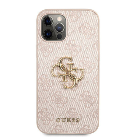 Guess GUHCP12M4GMGPI iPhone 12/12 Pro 6,1" różowy/pink hardcase 4G Big Metal Logo