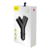 Baseus Y Type Car Charger ładowarka samochodowa 2x USB + gniazdo zapalniczki 3.4A czarny (CCALL-YX01)