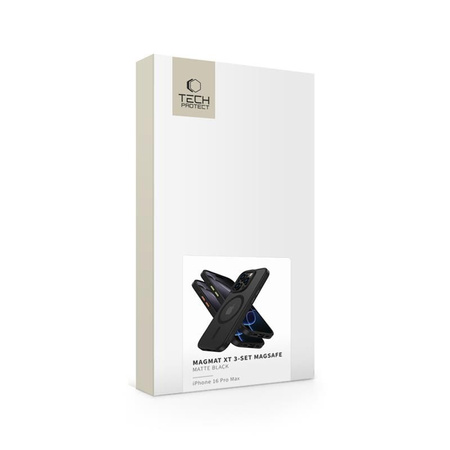 TECH-PROTECT MAGMAT XT 3-SET MAGSAFE IPHONE 16 PRO MAX MATTE BLACK