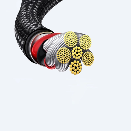 Baseus Tungsten Gold cable USB-A - USB-C 480Mb/s 100W 2m black (CAWJ000101)