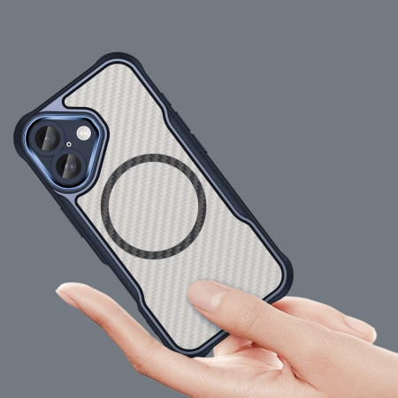 Leading Series MagSafe Silikonhülle für iPhone 16 – blau