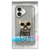 Nimmy etui iPhone 16 6.1" szary/gray      Glasses Cool Dog