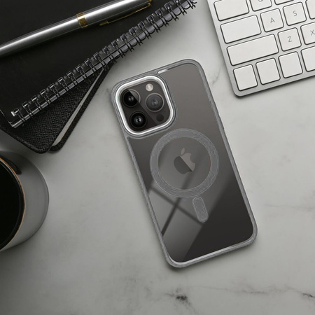 Futerał Color Edge Mag Cover kompatybilny z MagSafe do IPHONE 15 PLUS tytanowy szary