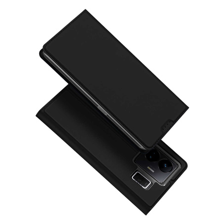 Dux Ducis Skin Pro Hülle für Realme GT Neo 5 / Realme GT3 Flip Cover Card Wallet Stand Schwarz