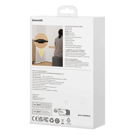 Netzwerkkoppler Ethernet RJ-45-Kabelstecker Baseus AirJoy Serie 10 Stück - weiß