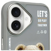Nimmy etui iPhone 16 6.1" szary/gray      Cool&Cute 2.0 Bear