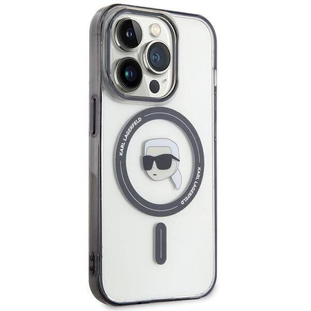 Etui Karl Lagerfeld IML Karl's Head MagSafe do iPhone 15 Pro Max - przezroczyste