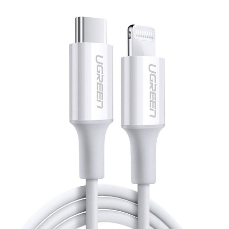 Ugreen MFi cable USB Type C cable - Lightning 3A 0.5 m white (US171)