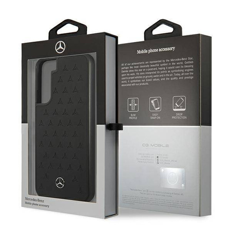 Mercedes MEHCS22MPSQBK S22 + S906 black / black hardcase Leather Stars Pattern