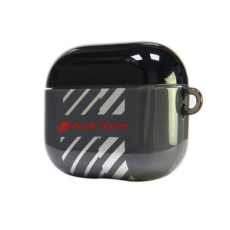 Original Handyhülle APPLE AIRPODS 3 Audi IML Sport Cover (AUS-IMLAP3-RSQ/D1-BK) schwarz