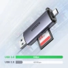 Ugreen czytnik kart SD / micro SD na USB 3.0 / USB Typ C 3.0 szary (50706)
