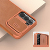 Nillkin Qin Leather Pro Case Case for Samsung Galaxy S22 + (S22 Plus) Camera Protector Holster Cover Flip Cover Brown