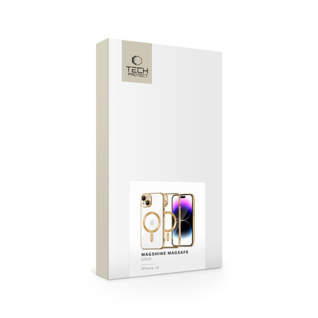 Case APPLE IPHONE 15 Tech-Protect MagShine gold